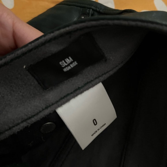 Express forest green leather pants - Picture 4 of 4